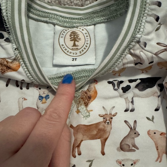 Kids Farm Animal Print Sweatshirt - Picture 2 of 3